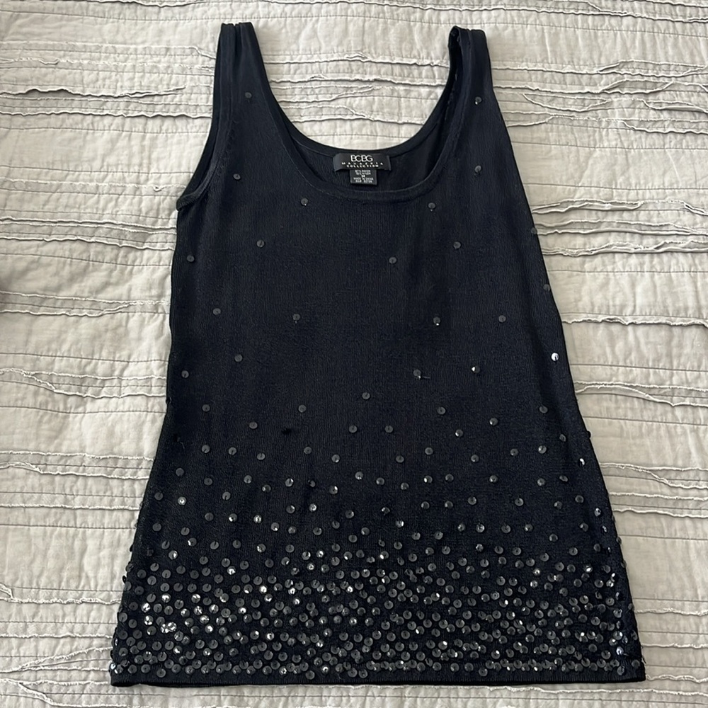 BCBGMaxazria Collection sequin tank